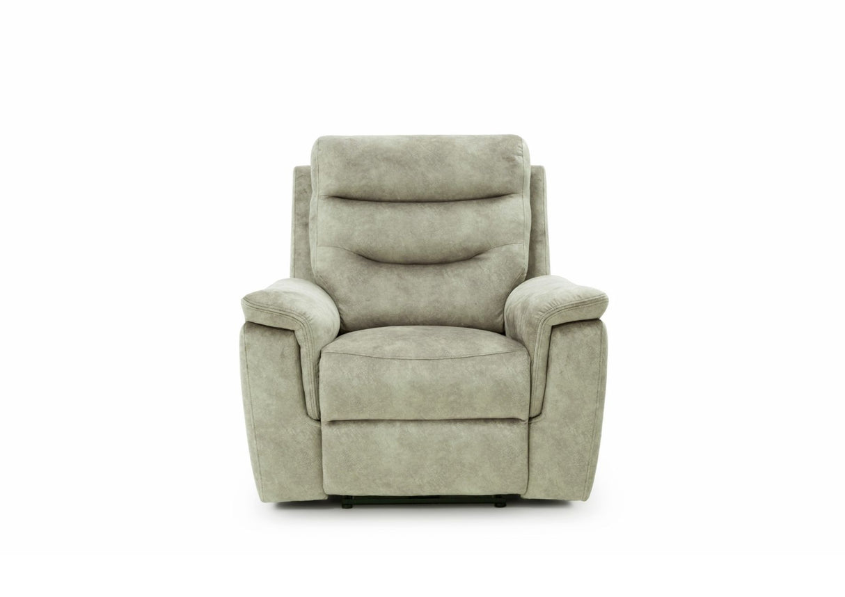 Rome Recliner Chair with USB - Marble Charcoal Grey