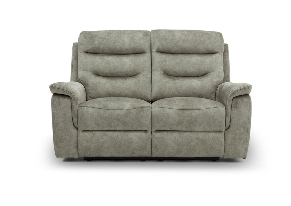 Rome 2 Seater Recliner Sofa with USB - Marble Charcoal Grey