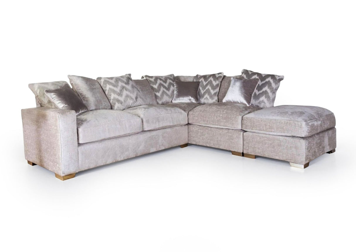 Sahara - Pillow Back Corner Sofa with footstool