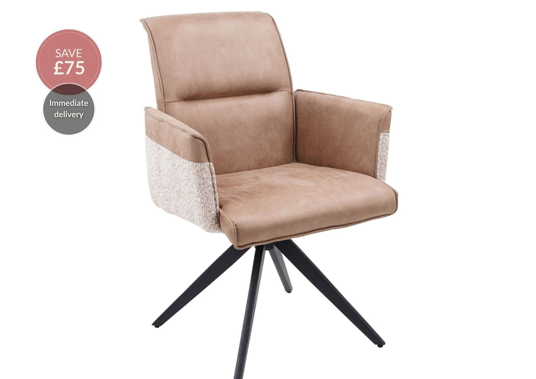 Nora 360° Auto-Return Swivel Dining Chair