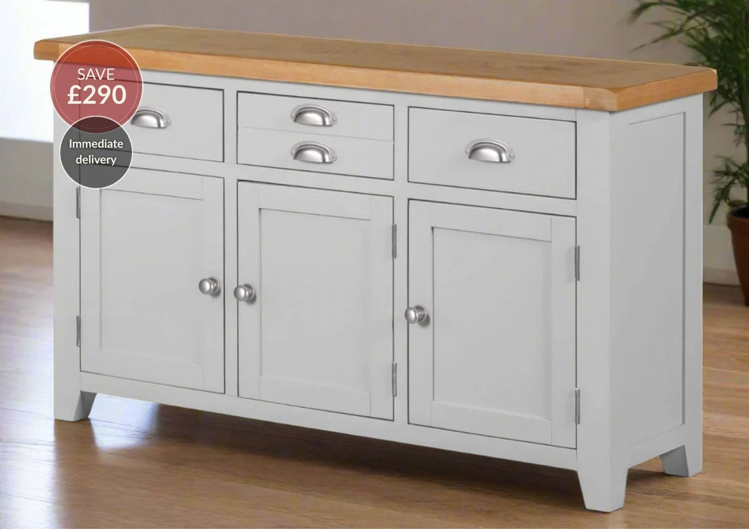 Wexford American Oak Sideboard with 3 Doors and 3 Drawers