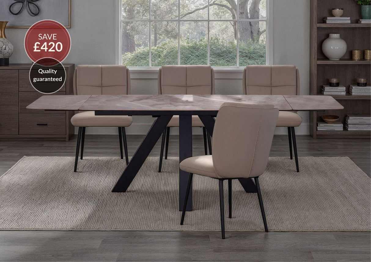 Nadia Table with 4 Chairs