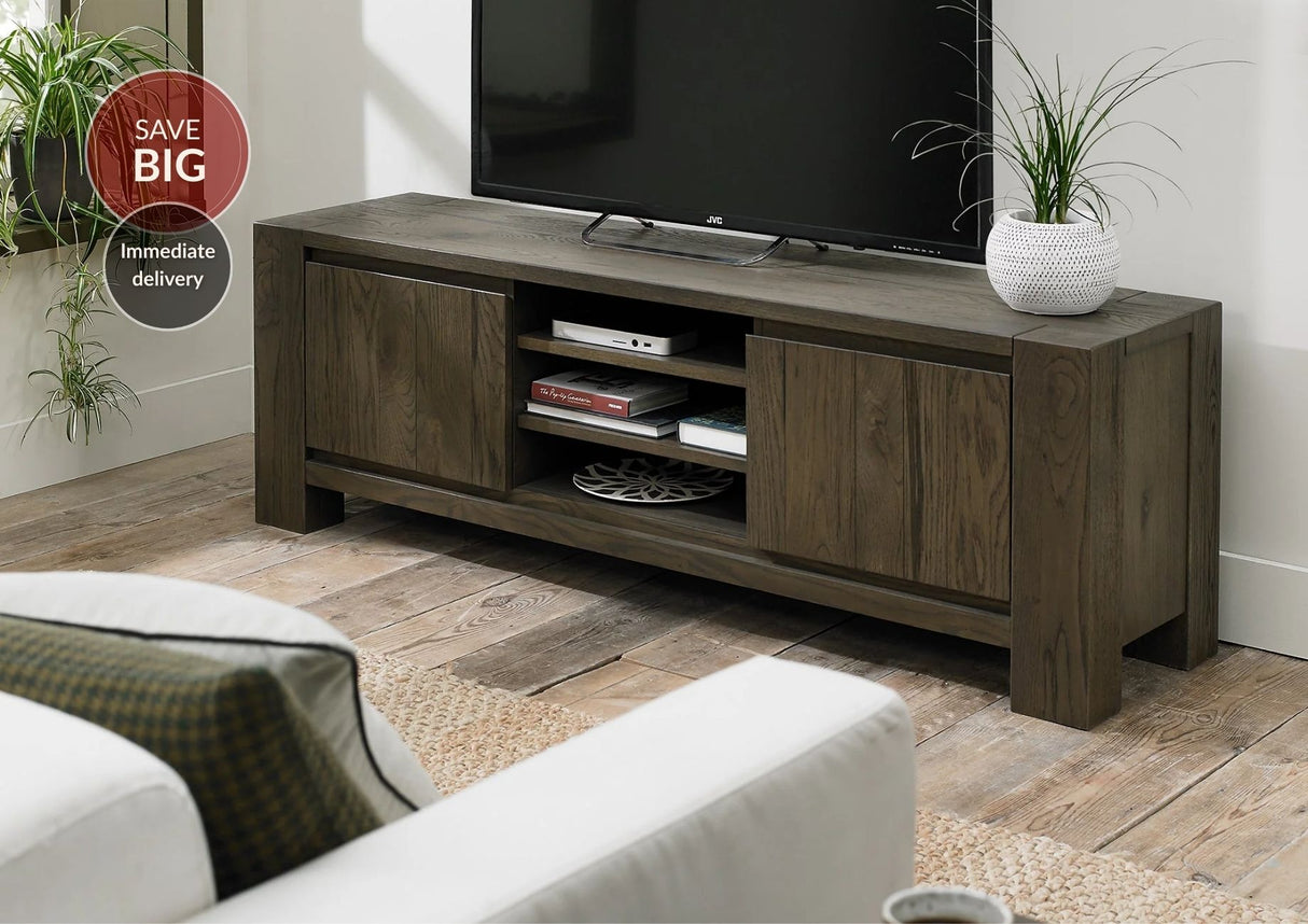 Landon Fumed Oak Entertainment Unit
