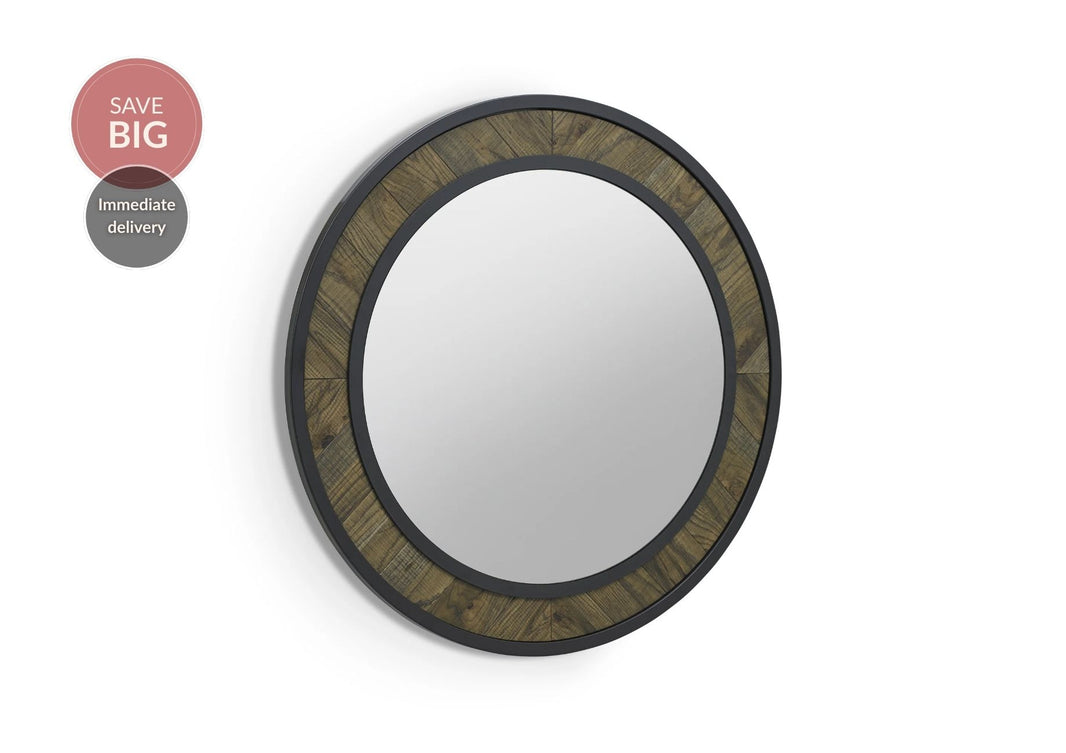 Elliot Fumed Oak Wall Mirror