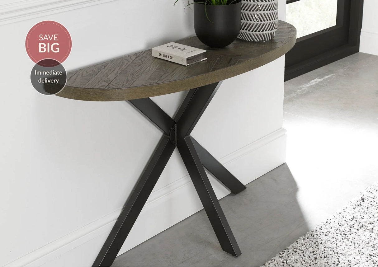 Elliot Fumed Oak Console Table
