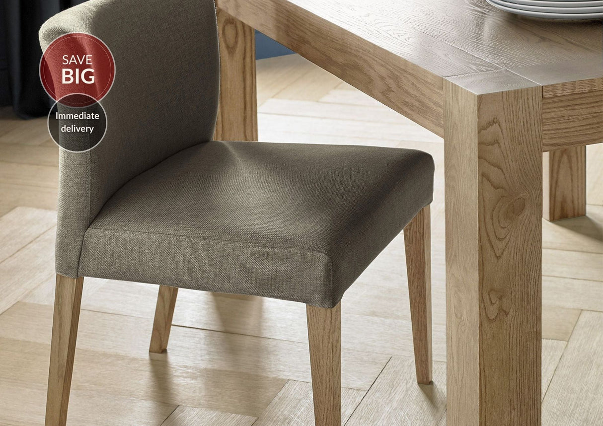 Turner Light Oak Dining Chairs - Gold