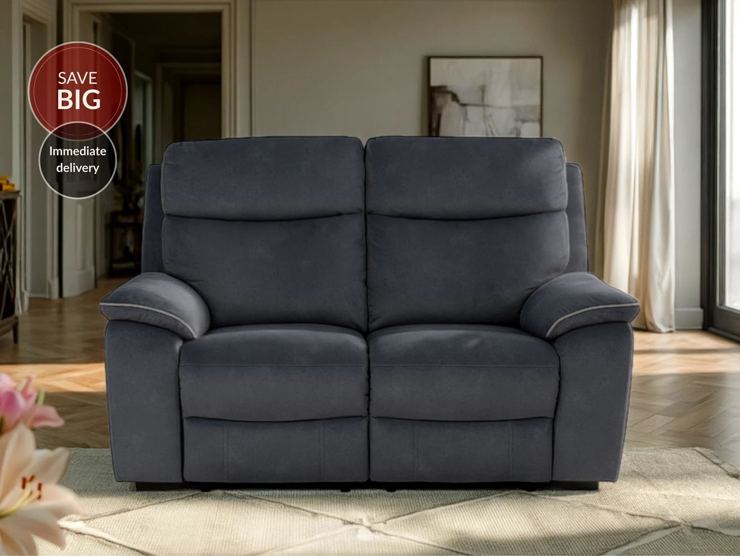 Naples 2 Seater Recliner Sofa with USB