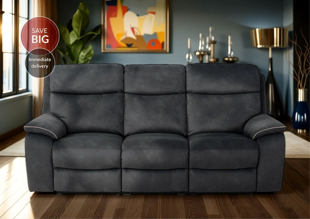 Naples 3 Seater Recliner Sofa with USB