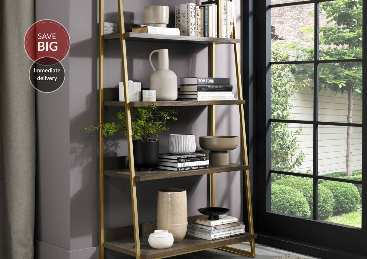 Lindos Fumed Oak Open Display