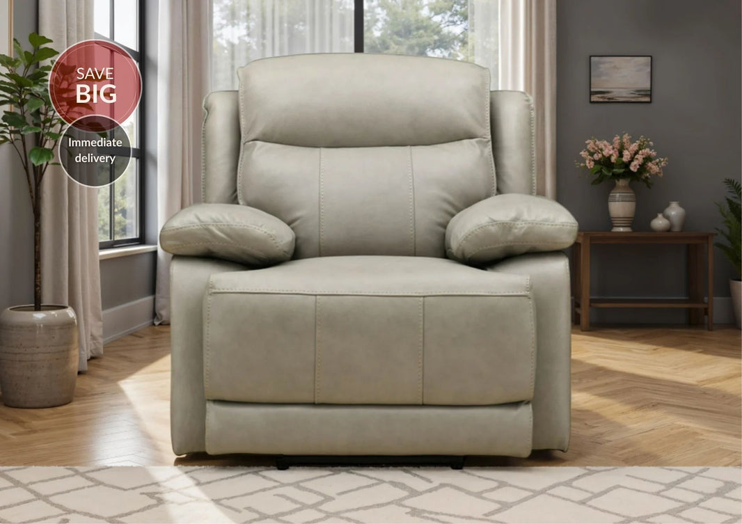 Montana Luxury Armchair with Power Recliner & Adjustable Headrest