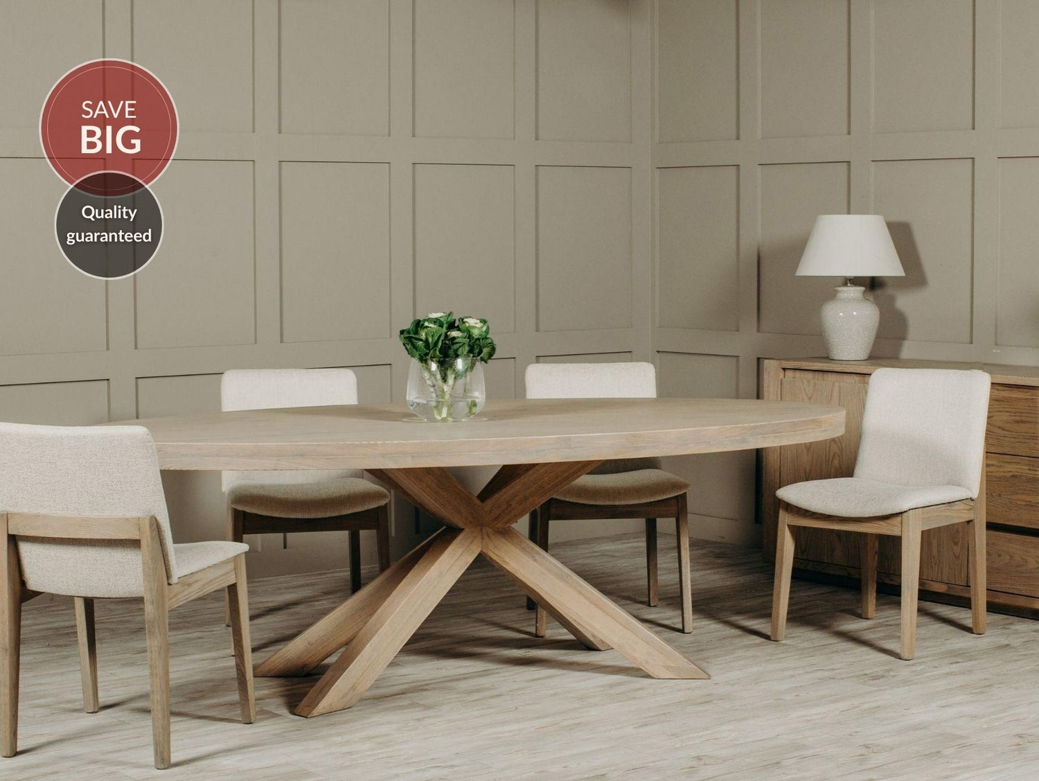 Falcon Dining Table and 4 Falcon Dining Chairs Set