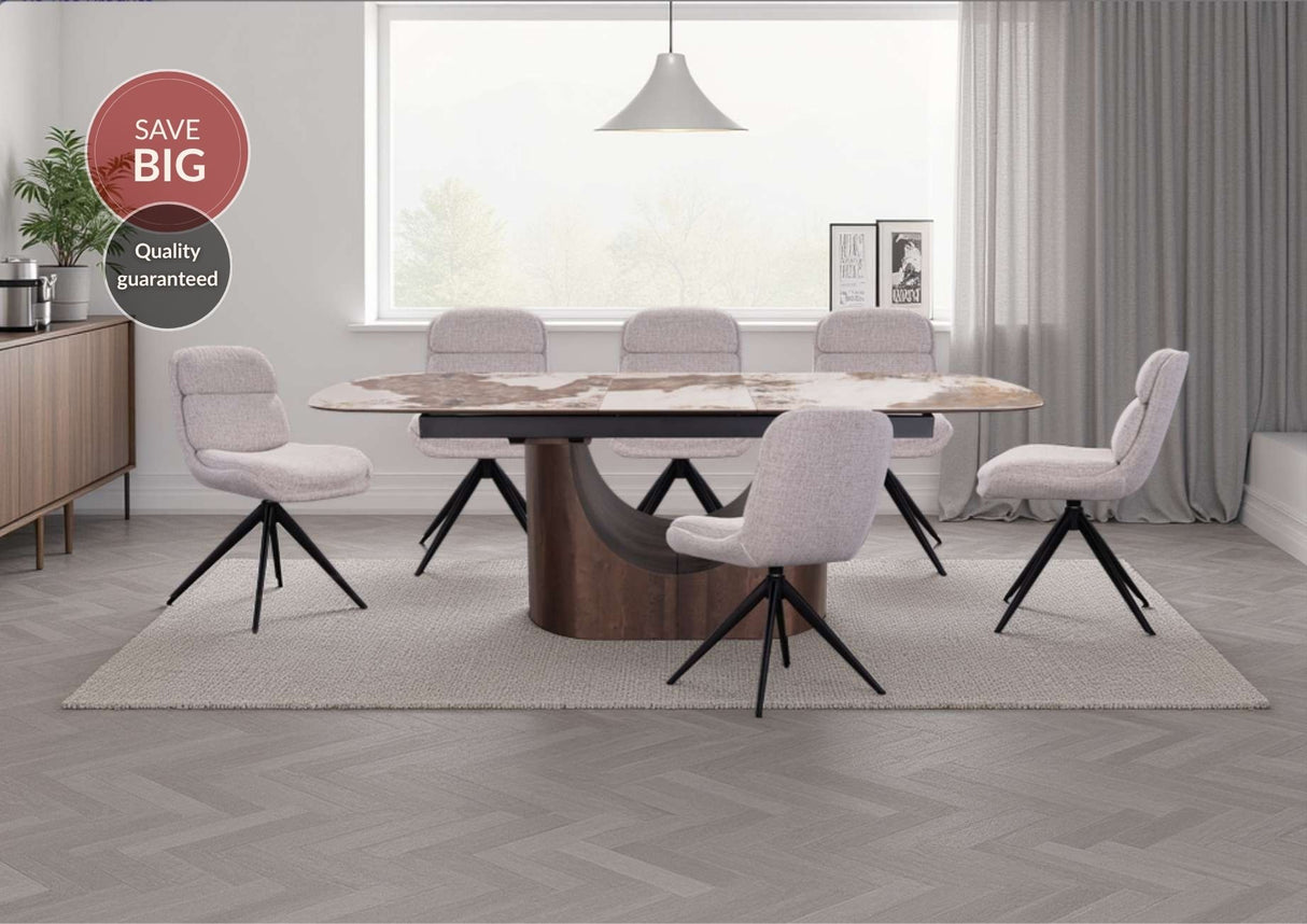 Solar Table with 6 Chairs