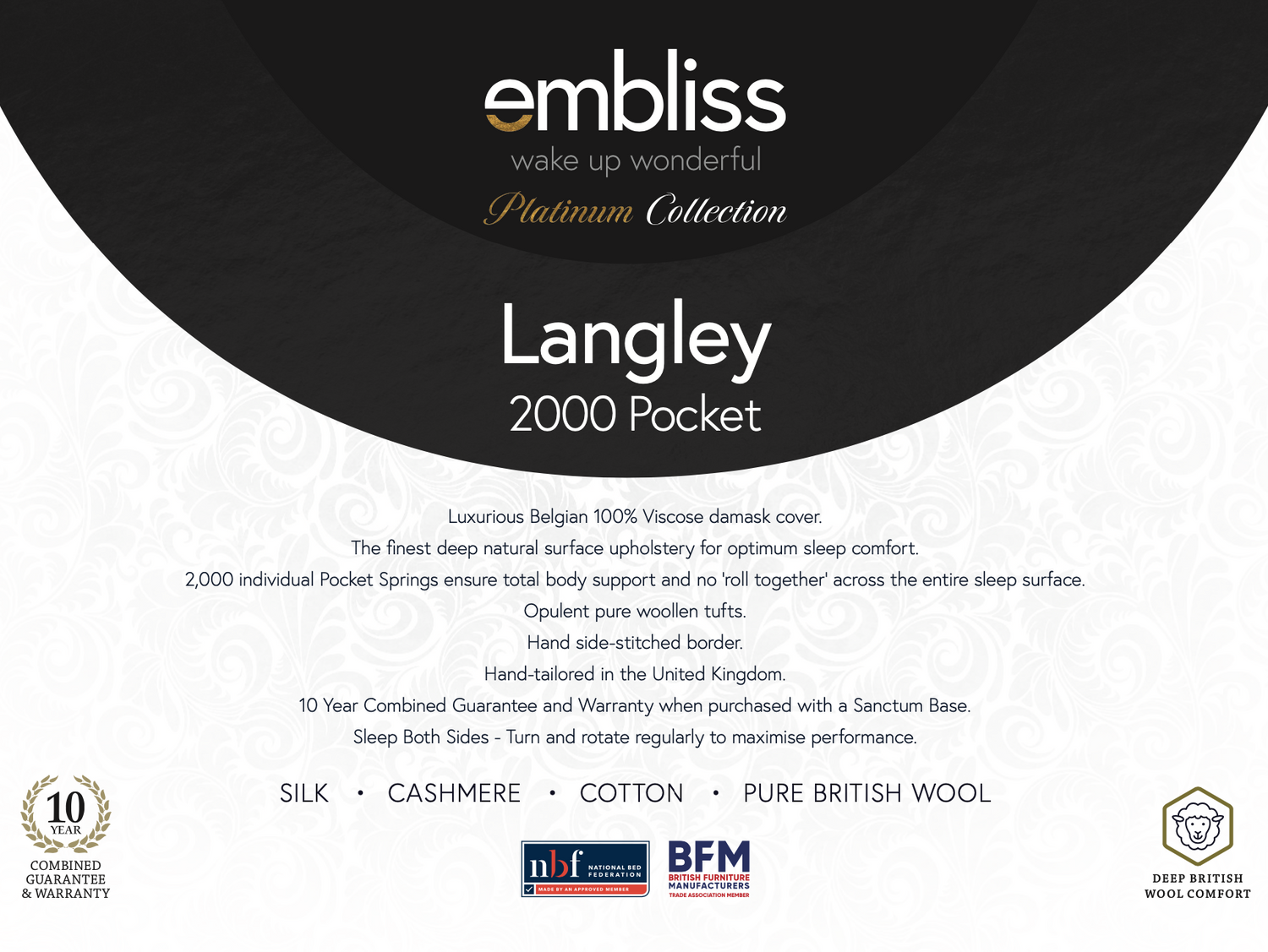 Langley 2000 Luxury Pocket Mattress