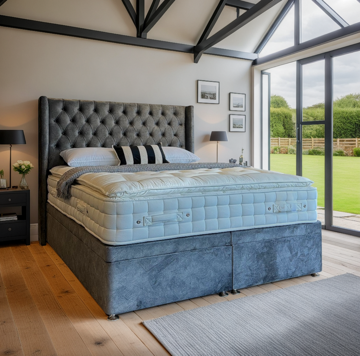 Embliss Electric End Lift Ottoman Base - Mottle Fox Grey