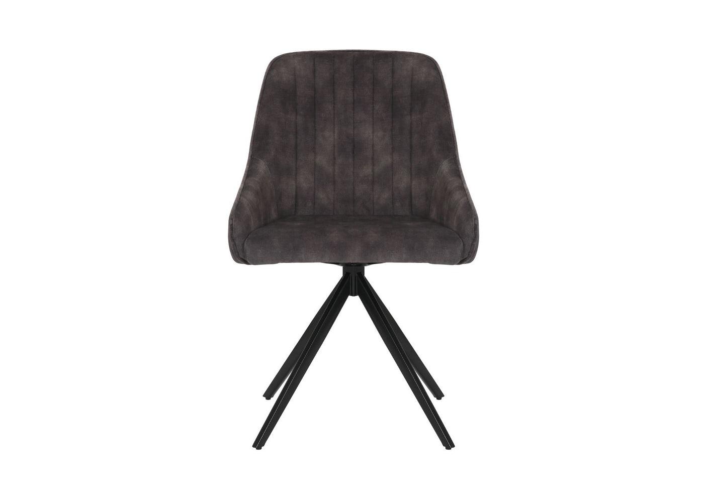 Sofia Velvet Swivel Dining Chairs - Charcoal