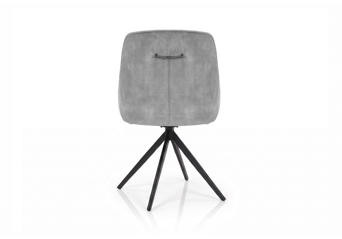 Set of 2 Sofia Velvet Swivel Dining Chairs - Light Grey