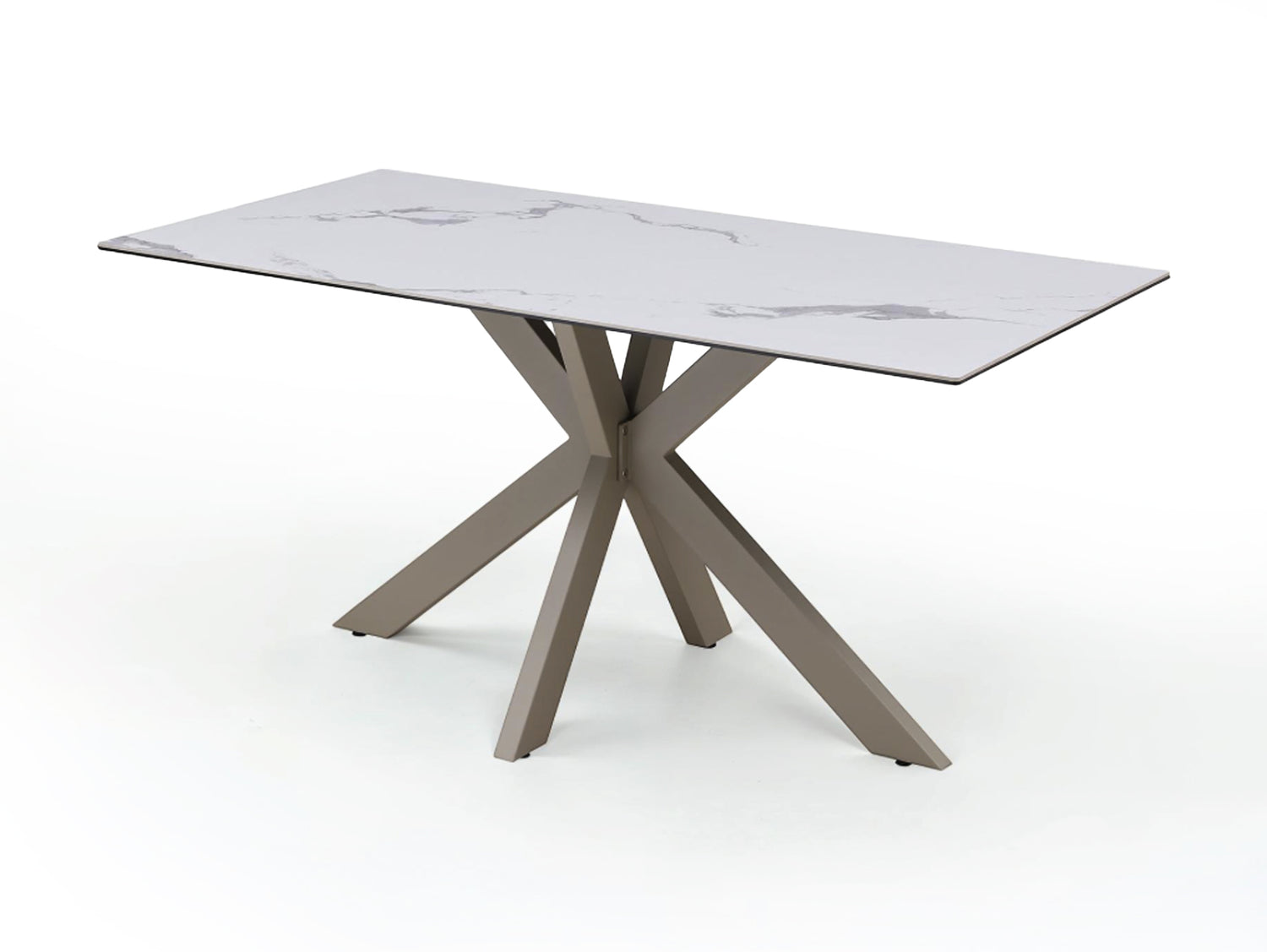 Ivory Dining Set with Bench and Ceramic Table