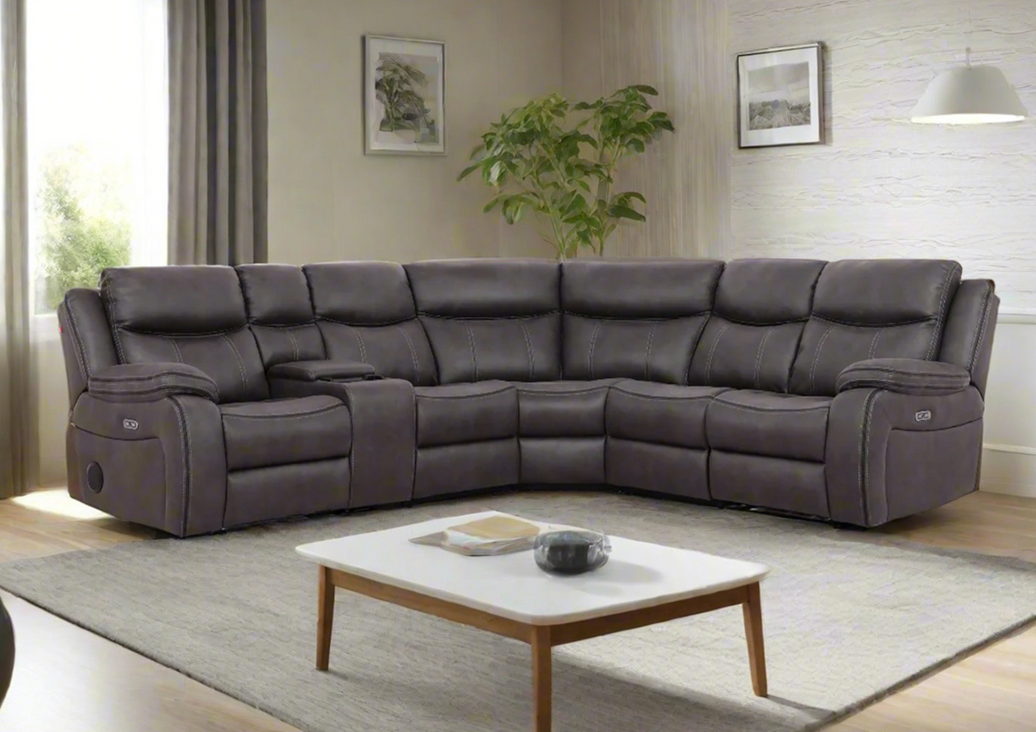 Lotus Corner Recliner Sofa with Console