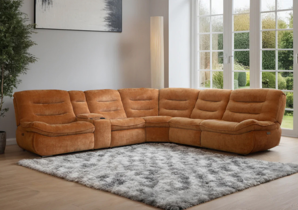 Washington 6 Piece Corner Power Recliner Sofa