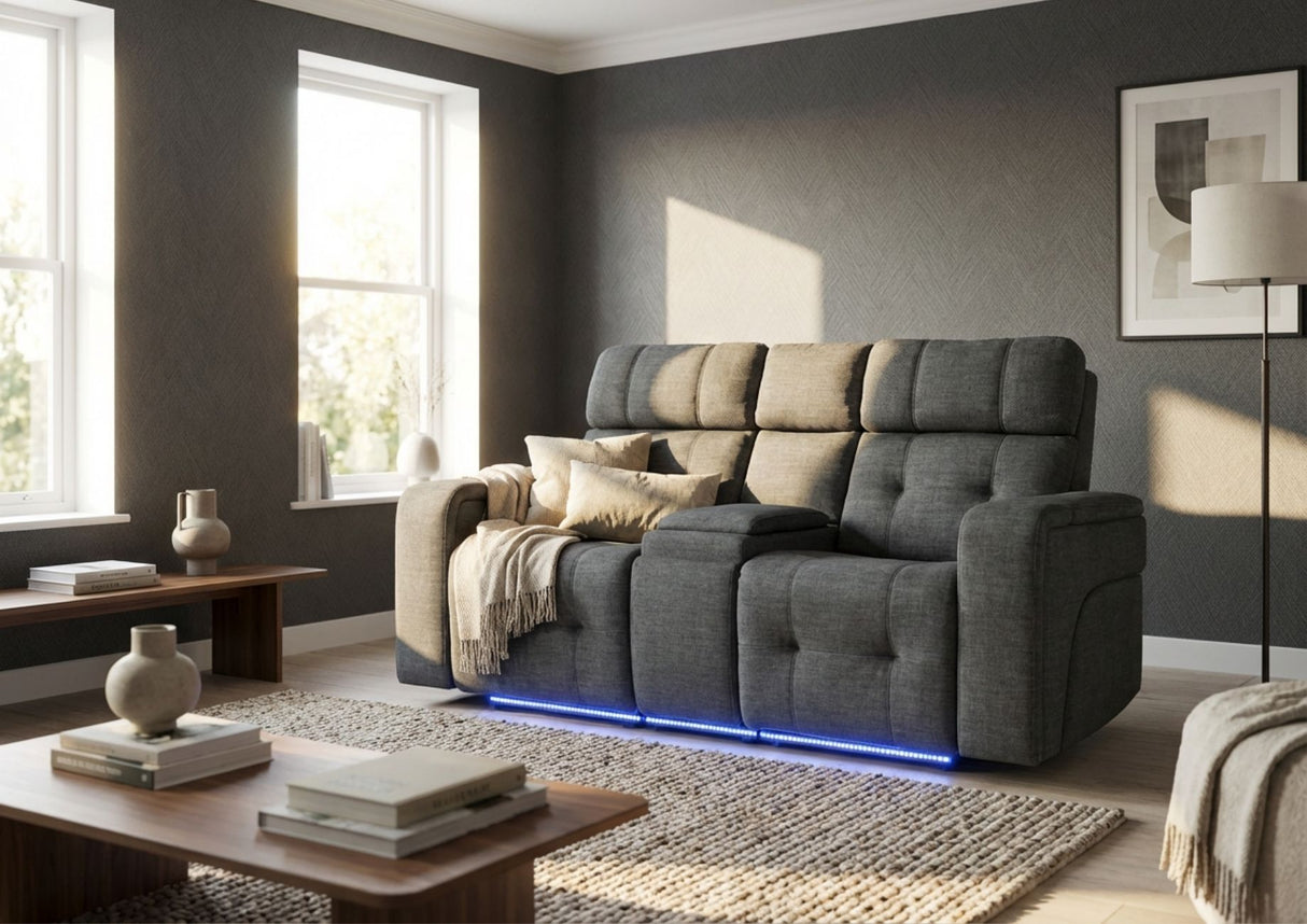 Cinelux 2 Seater Sofa with Console