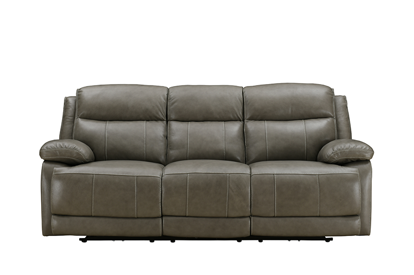 Montana Luxury 3-Seater Leather Sofa with Dual Power Recliners & Adjustable Power Headrest