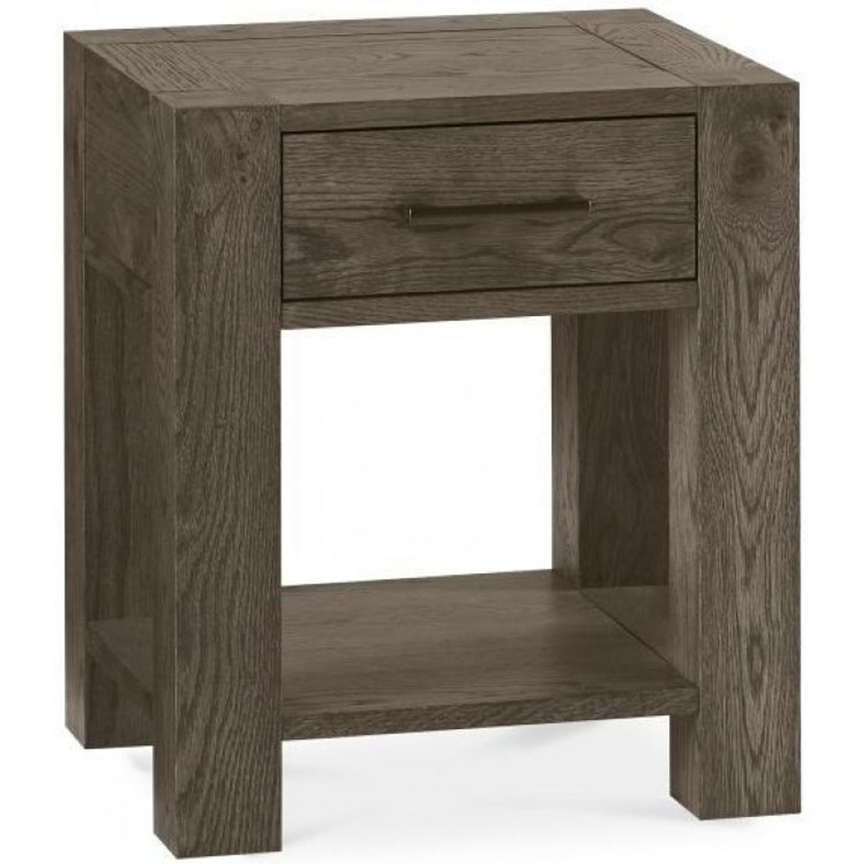 Turner Dark Oak Lamp Table with Drawer