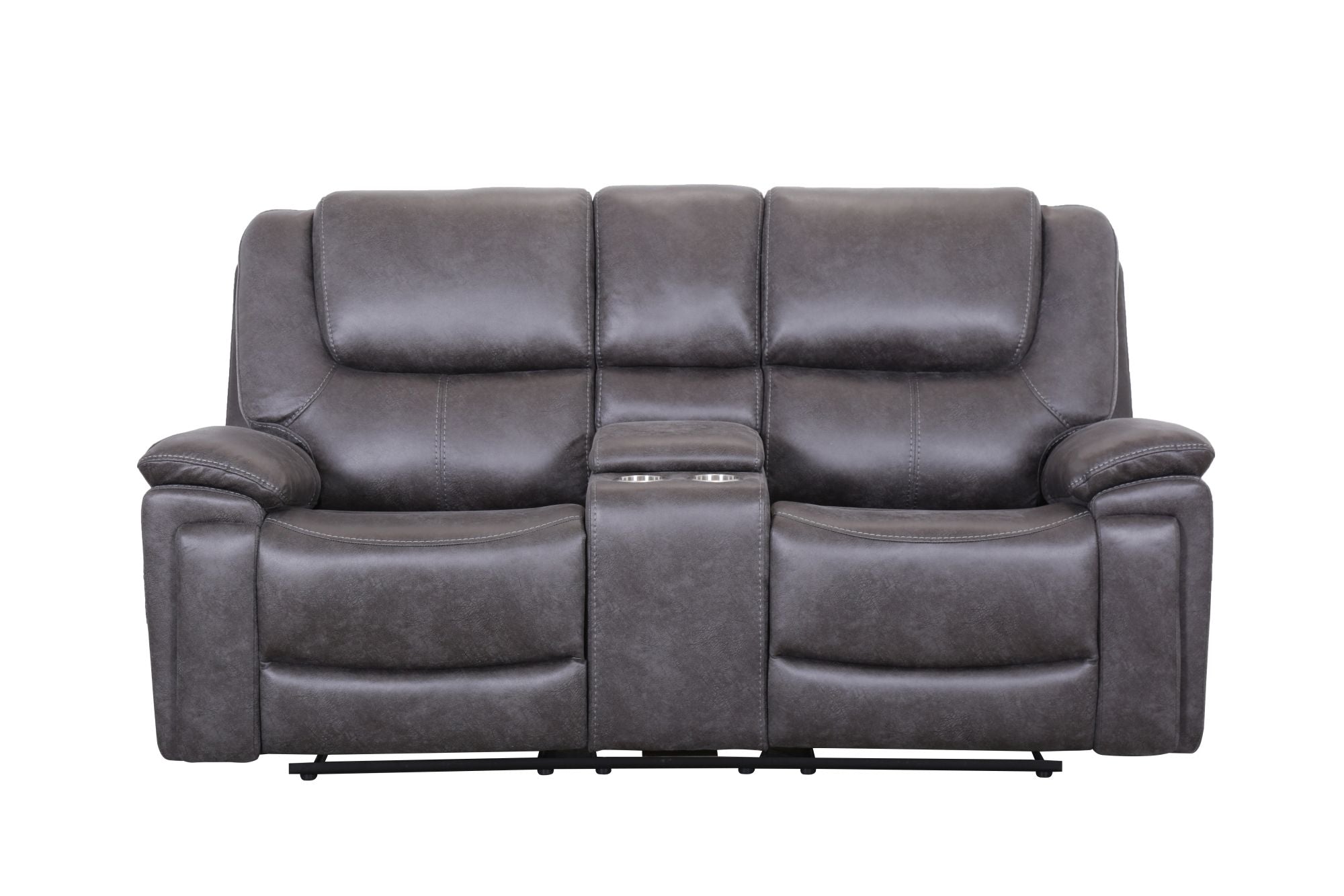 2 seater electric recliner best sale with console