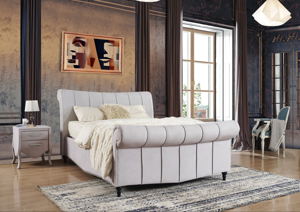 Angled image of the Athena Ottoman Bed Frame in a room