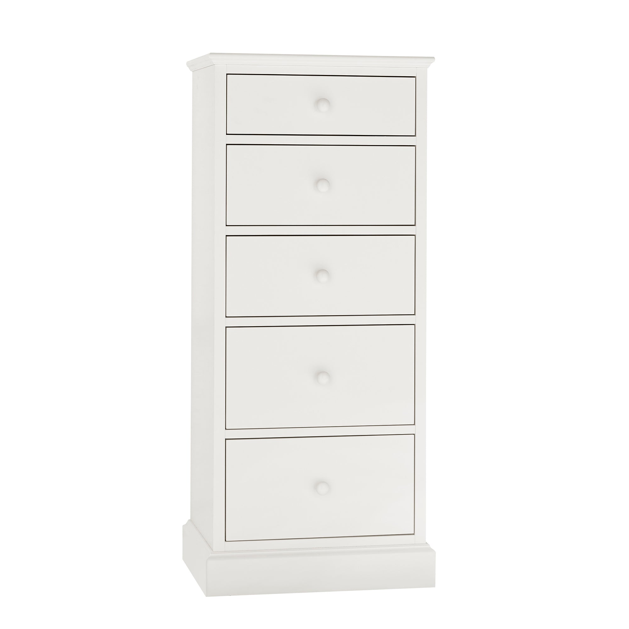 Ashbourne Tall 5 Drawer Chest White