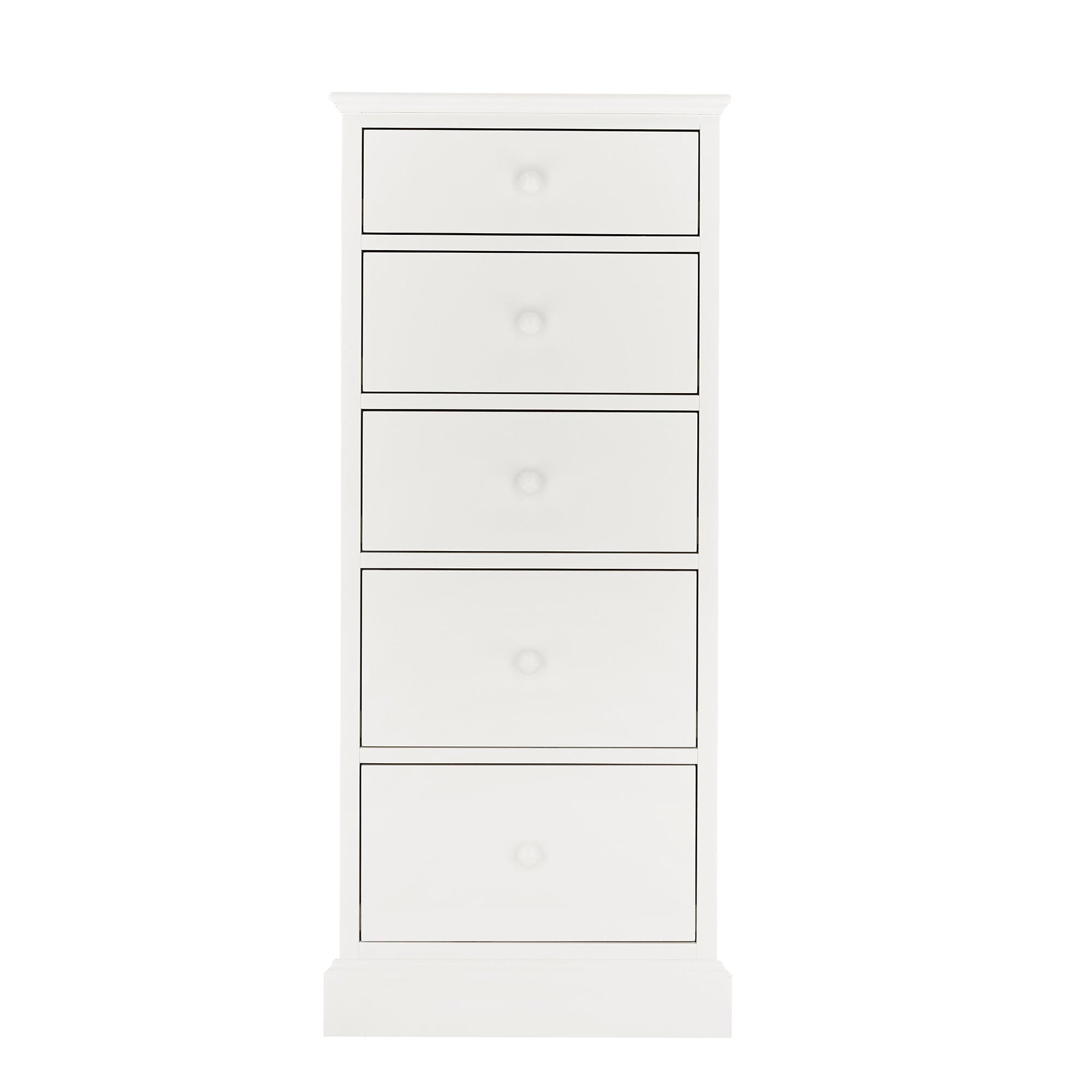 Ashbourne Tall 5 Drawer Chest White