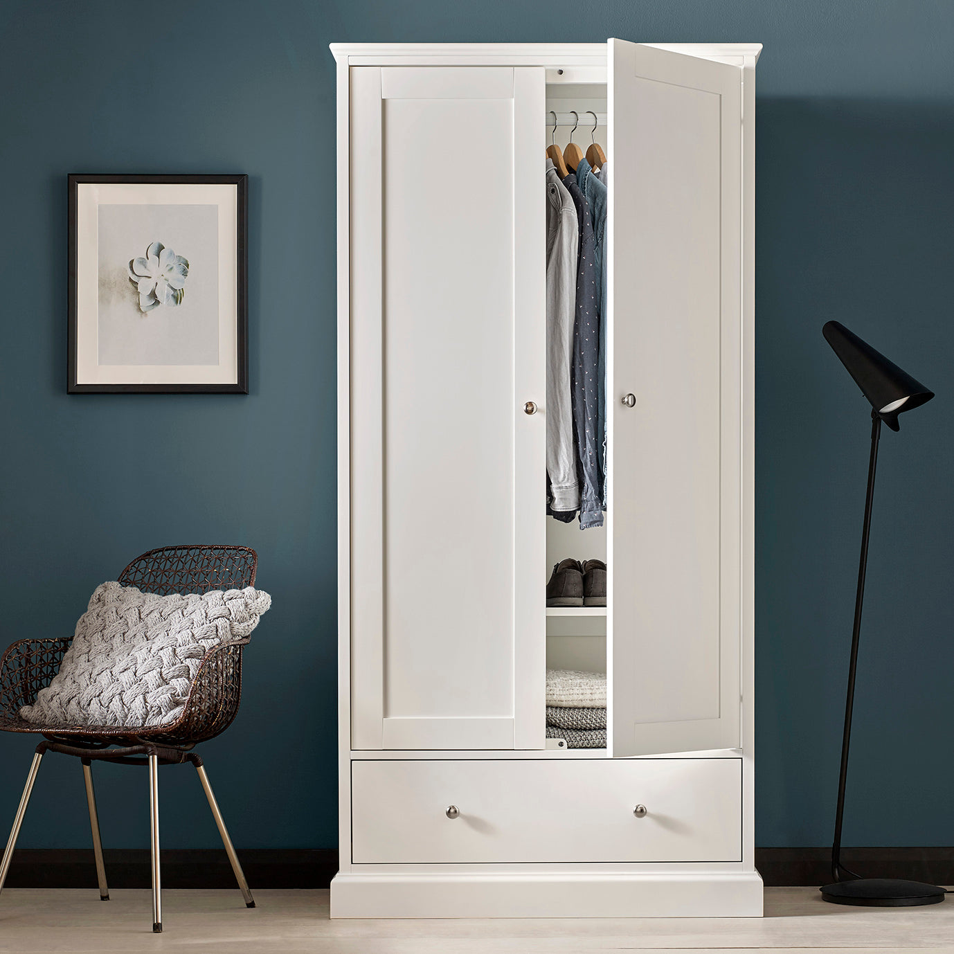 Ashbourne Double Wardrobe White