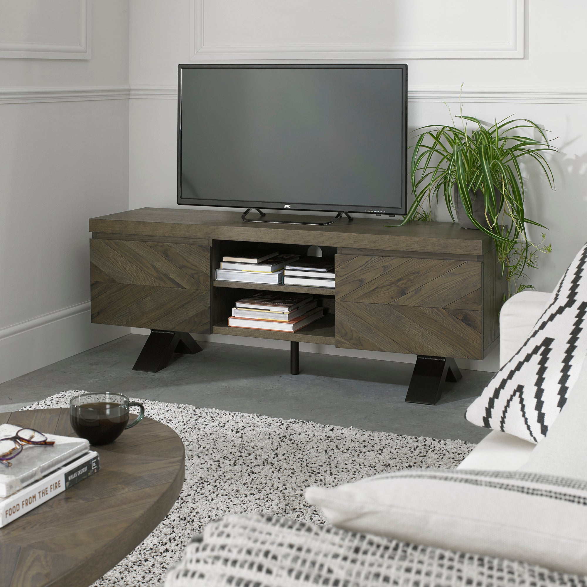 Elliot Fumed Oak Entertainment Unit