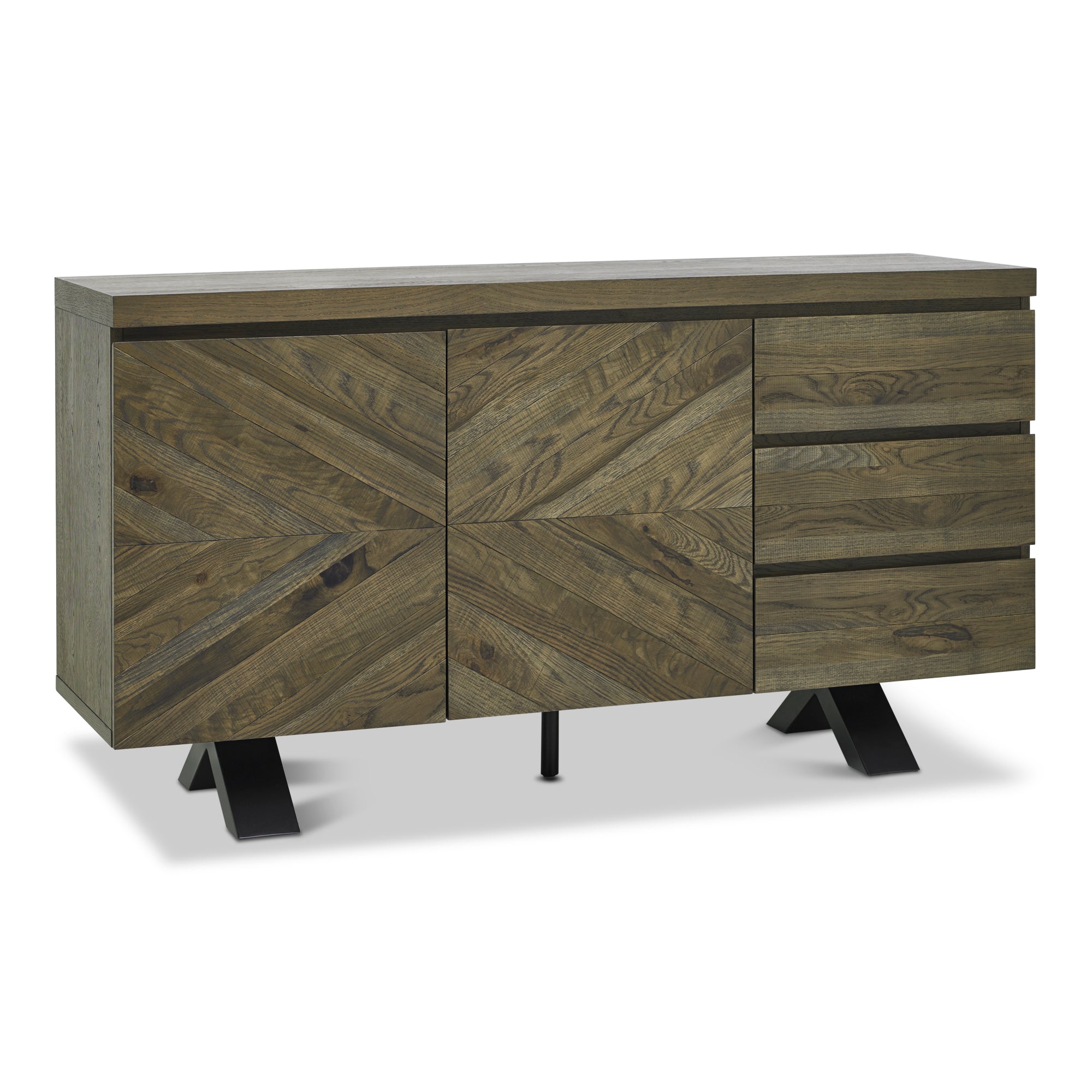 Elliot Fumed Oak Wide Sideboard