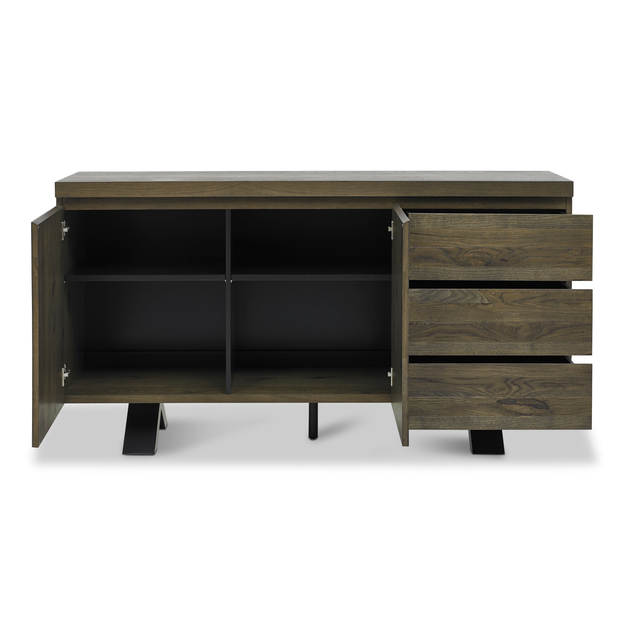 Elliot Fumed Oak Wide Sideboard