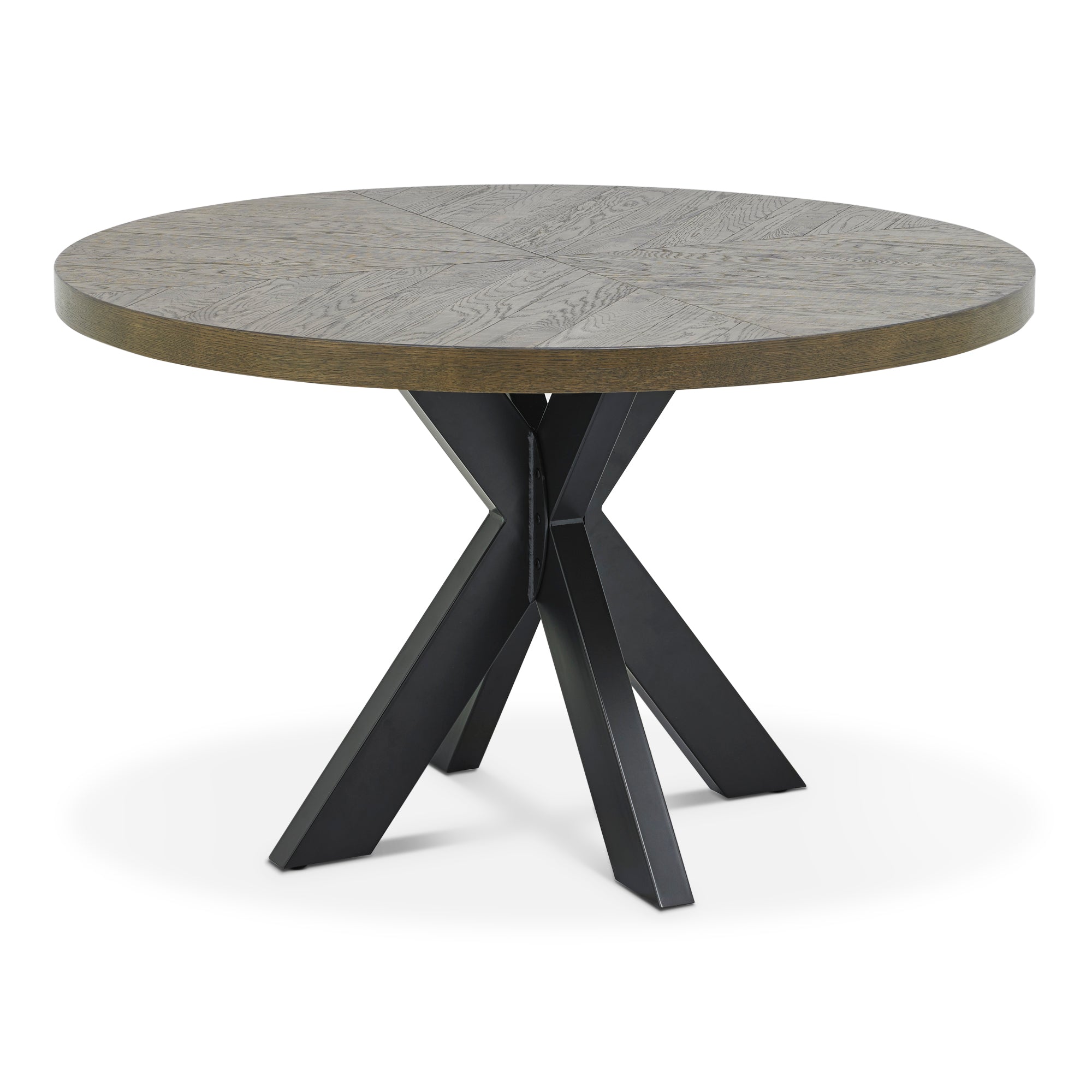 Elliot Fumed Oak Round Dining Table