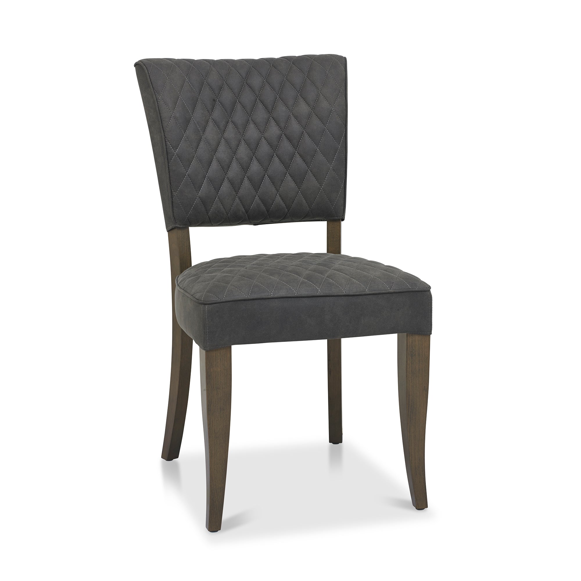 Landon Fumed Oak Dining Chairs (Pair) Dark Grey