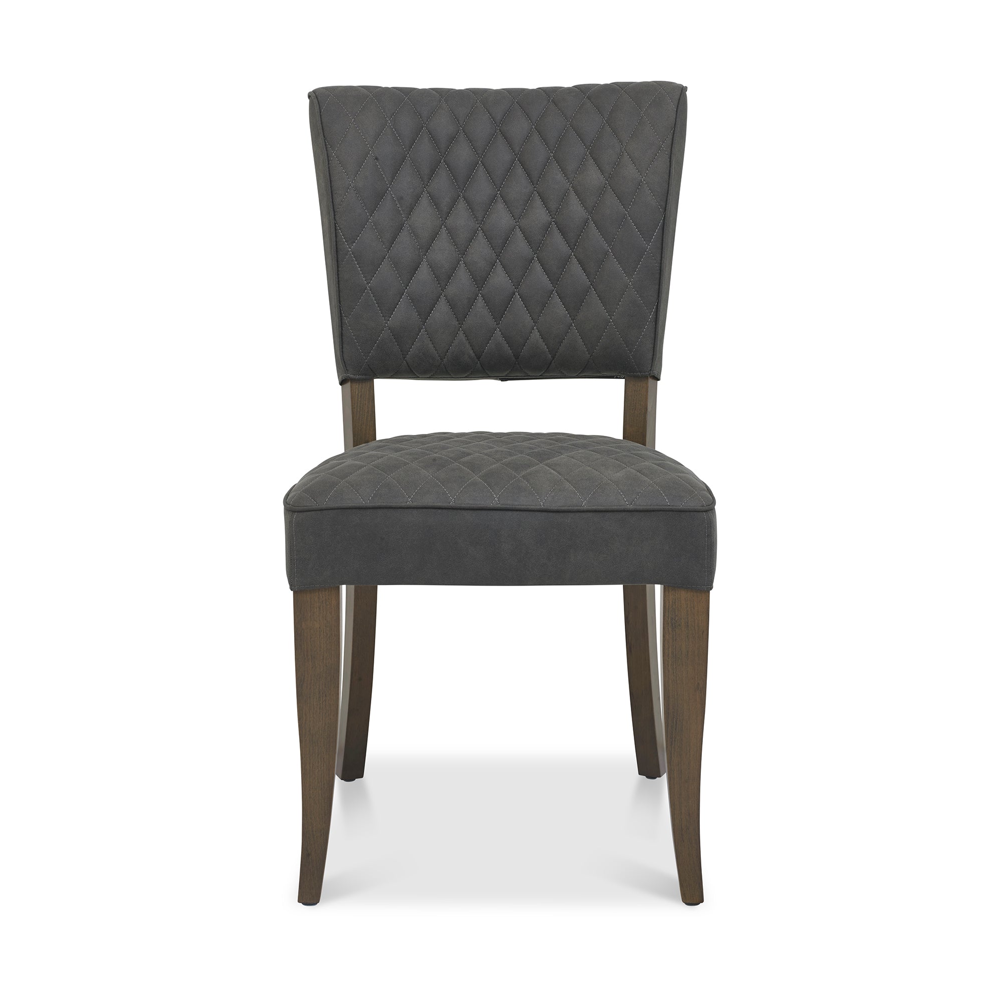 Landon Fumed Oak Dining Chairs (Pair) Dark Grey