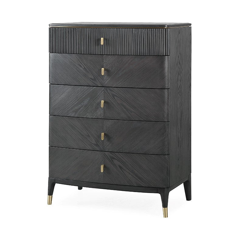 Caviar 5 Drawer Tall Chest