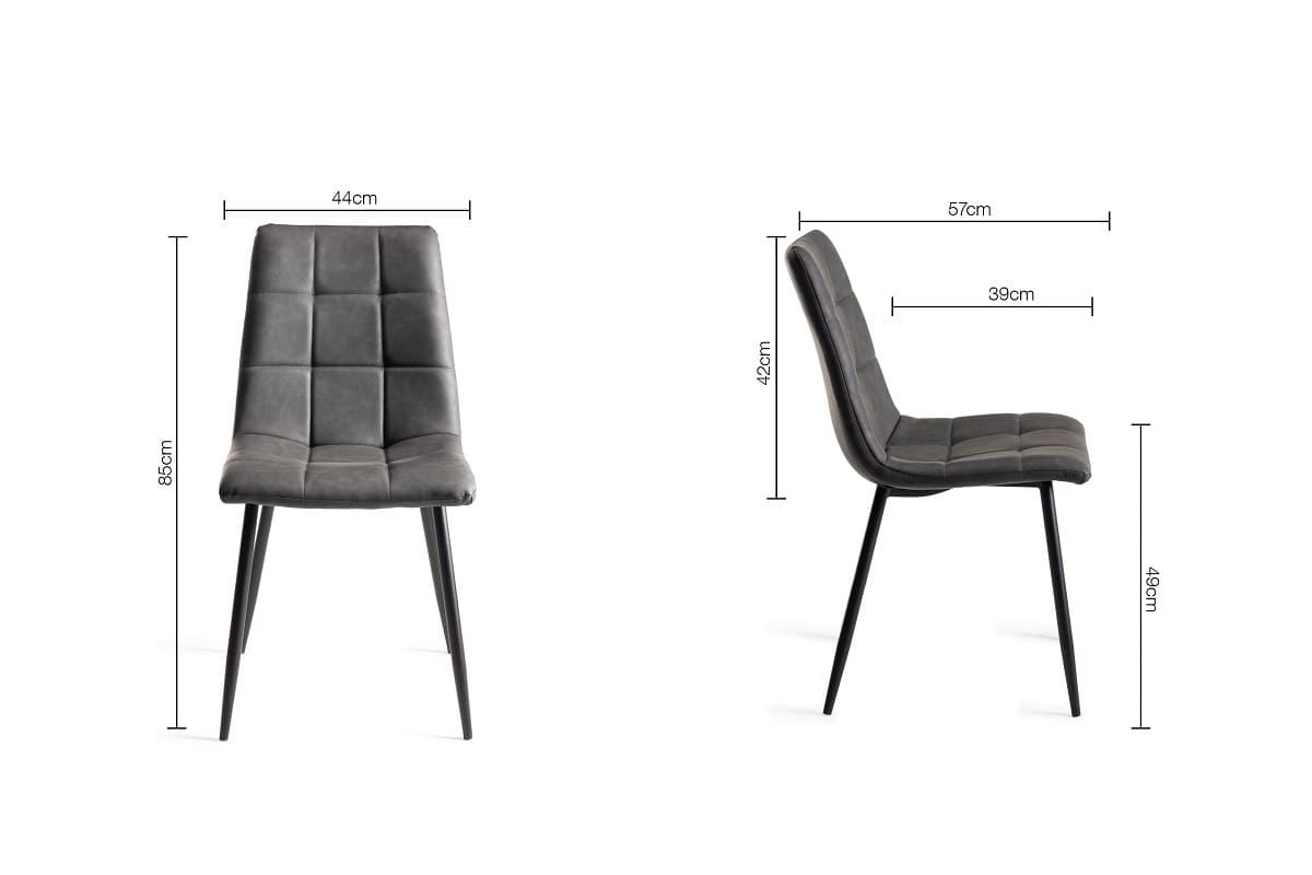 Tenna Dining Chairs (Pair) Grey