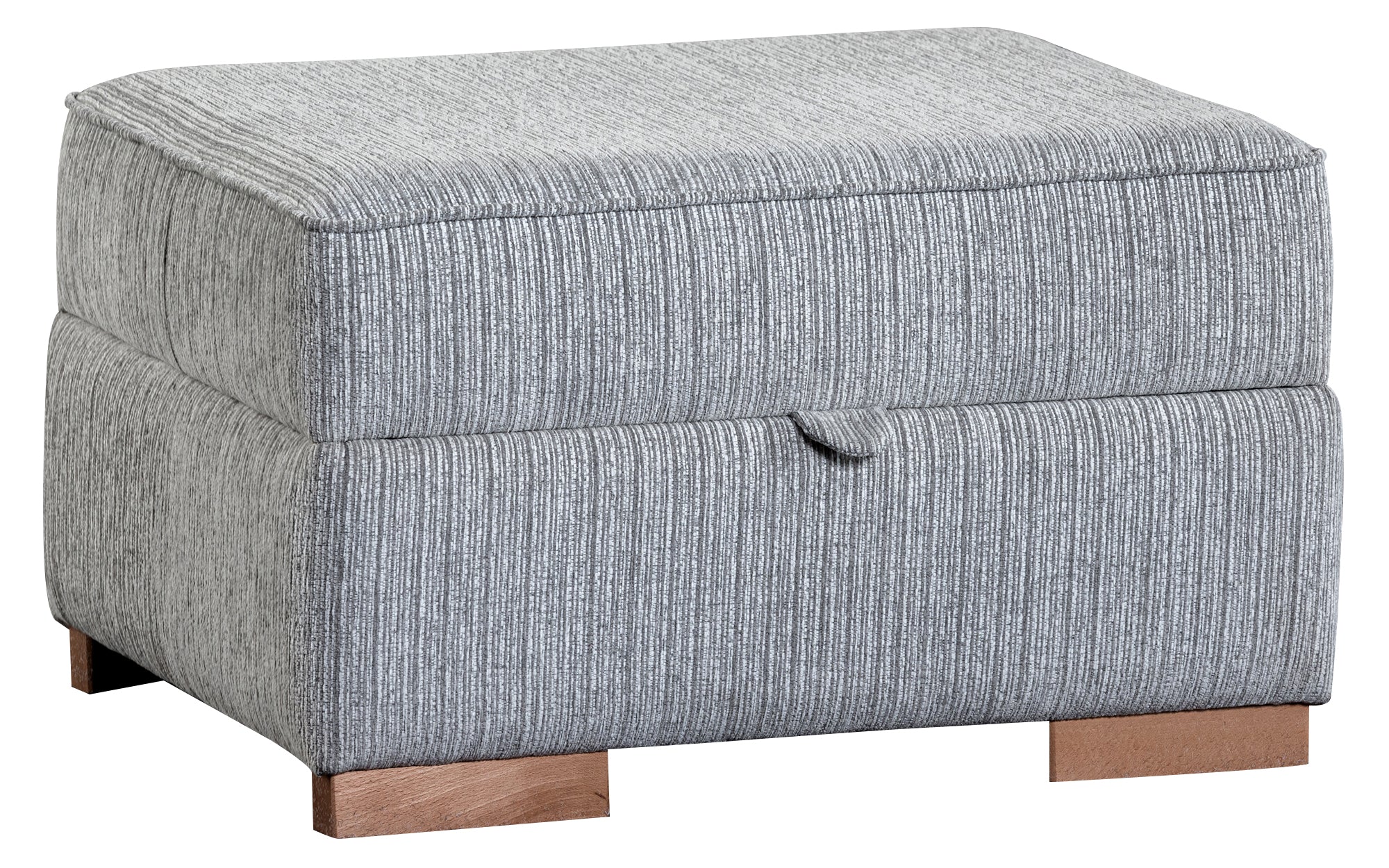 Grey fabric shop storage footstool