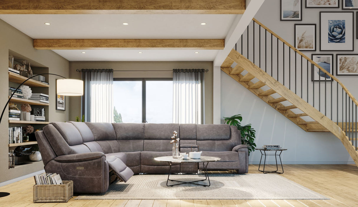 Angled view of the Brentor Corner Recliner Sofa