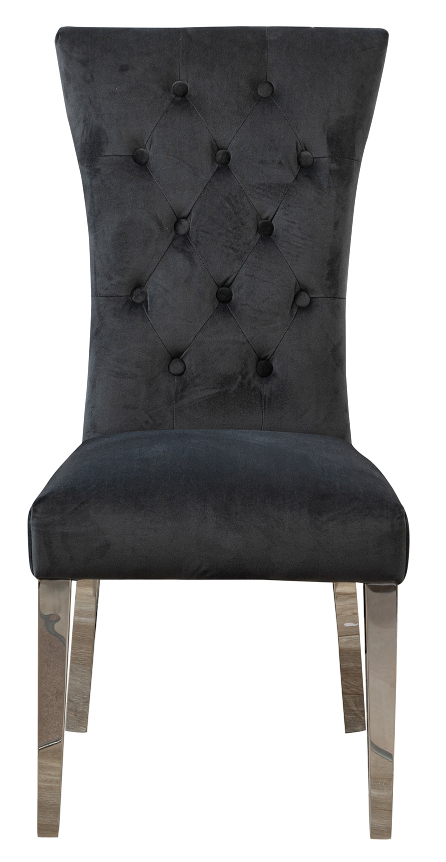 Pembroke Velvet Dining Chair (Pair) Stainless Steel Legs