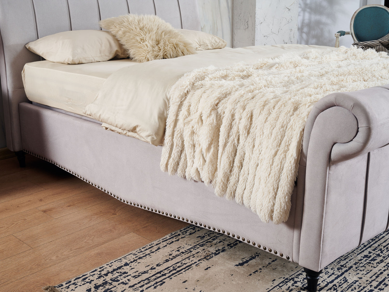 Side view of the Athena Ottoman Bed Frame