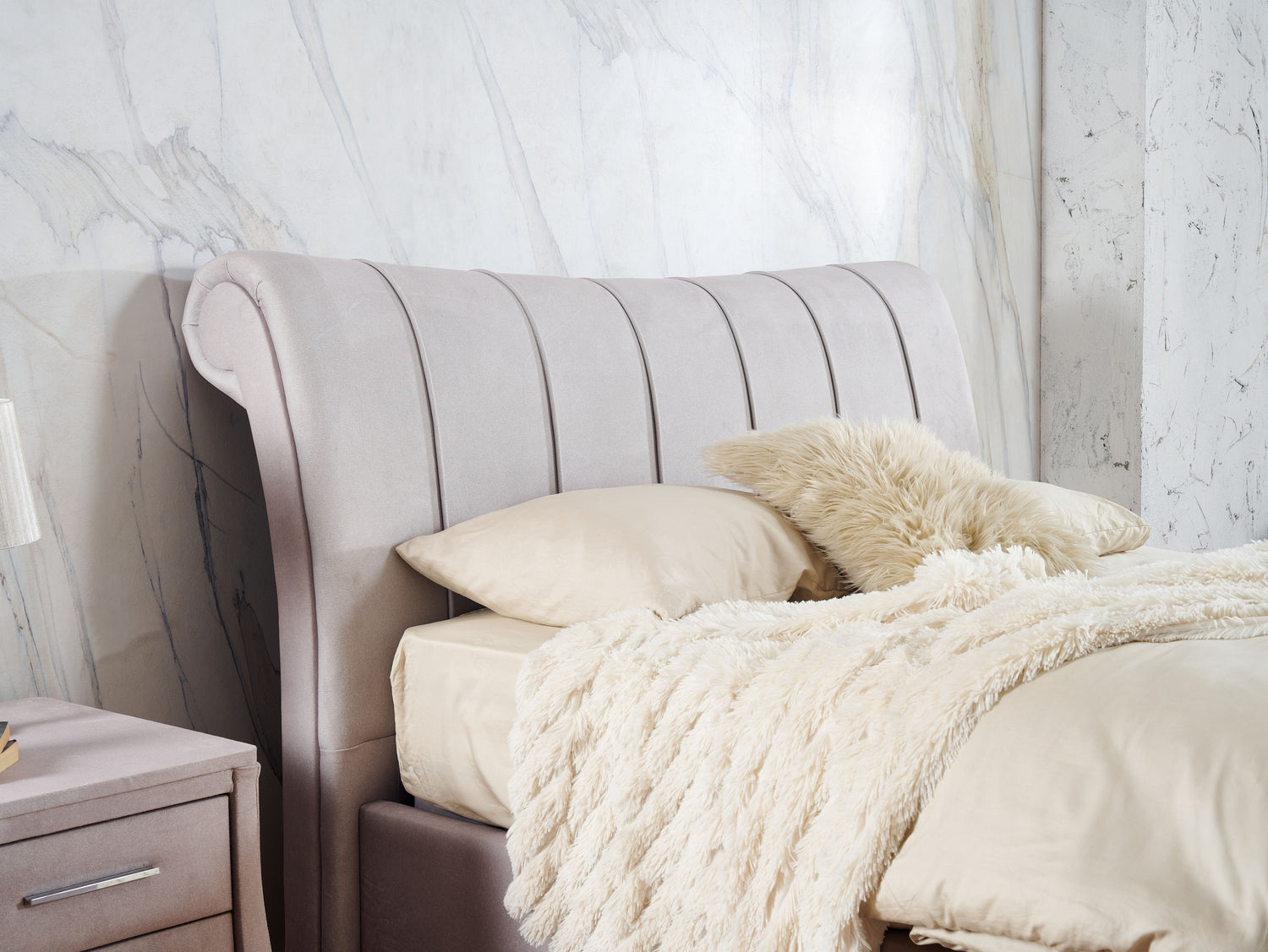 Angled image of the Athena Ottoman Bed Frame