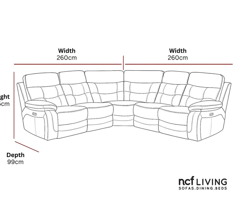 Endurance Power Recliner 2 Corner 2 Modular