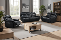 Savio 3 Seater Recliner Sofa with Power Headrests and cupholders