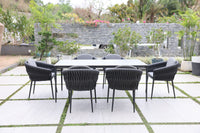 Marra Garden Dining Table and 6 Rope Chairs Set