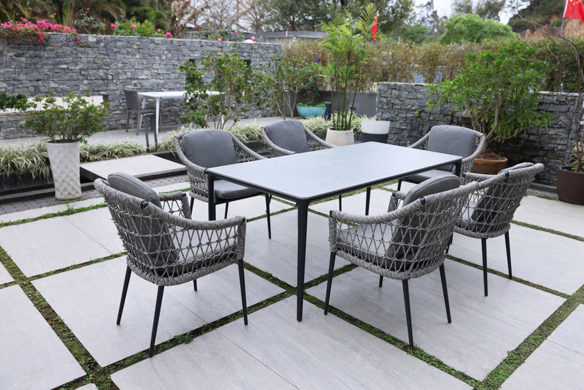 Marra Garden Dining Table and 6 Marra Chairs Set