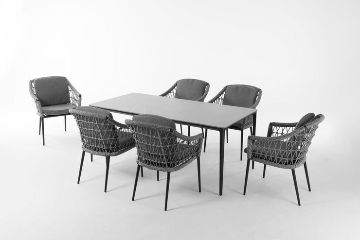 Marra Garden Dining Table and 6 Marra Chairs Set