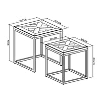 Lindos Fumed Oak Nest of Tables